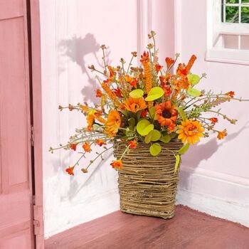 Autumn Fall Basket Door Wreath, 4 of 12