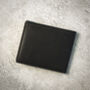 Men's Black Leather Wallet Bifold Rfid Safe, thumbnail 3 of 10