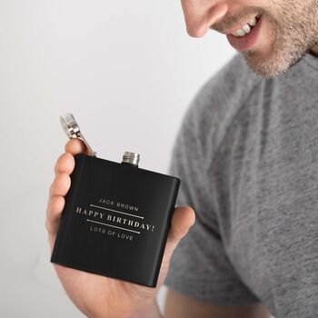 Personalised Graduation Engraved Hip Flask, 9 of 12