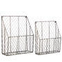 Set Of Two Wire Wall Mounted Storage Baskets, thumbnail 2 of 5