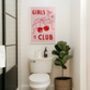 Girls Club Wall Art Print Pink Bows Cherries, thumbnail 8 of 10