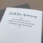 7th Wool Personalised Wedding Anniversary Card, thumbnail 5 of 7