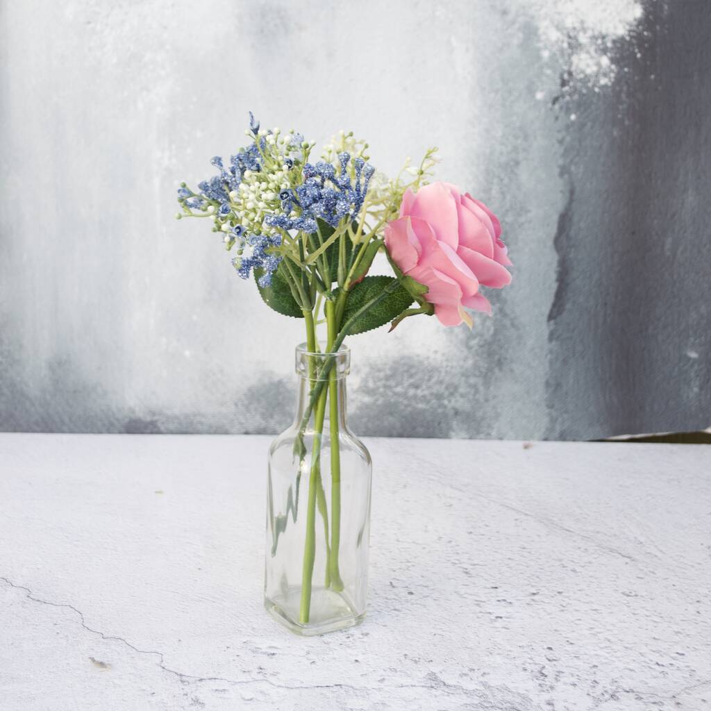 Artificial Rose And Gyspophelia In Vase By Abigail Bryans Designs