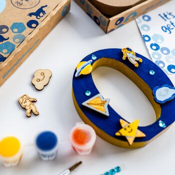 Personalised Paint Your Own Space Wooden Letter, 4 of 6