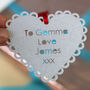 Personalised Papercut Heart Gift Tag, thumbnail 1 of 3