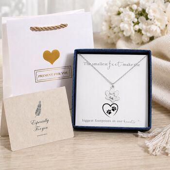 Personalised Dog Paws Design Necklace Birthday Gift, 6 of 10
