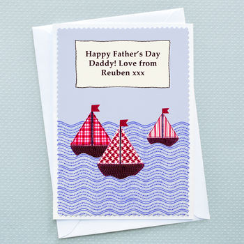 'Sailing Boats' Fathers Day Card, 2 of 5