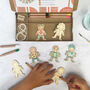 Personalised Wooden 'Paper Doll' Garland Craft Kit, thumbnail 3 of 12