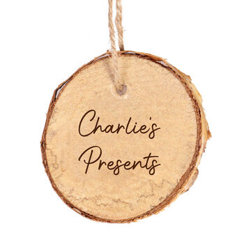 Personalised Natural Birch Wood Gift Tag, 2 of 5