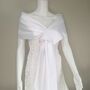White Bridal Evening Dress Shawl, thumbnail 1 of 7