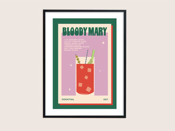 Retro Bloody Mary Print, 4 of 5