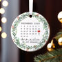 Personalised Calendar Christmas Ornament Bauble, thumbnail 1 of 3