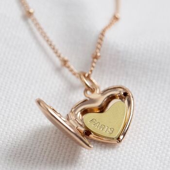 Personalised Engraved Heart Locket Necklace, 6 of 10