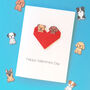 Personalised Dog Valentine's Day Origami Heart Card, thumbnail 3 of 9