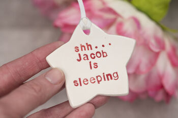 Personalised New Baby Door Hanger Letterbox Gift, 4 of 10