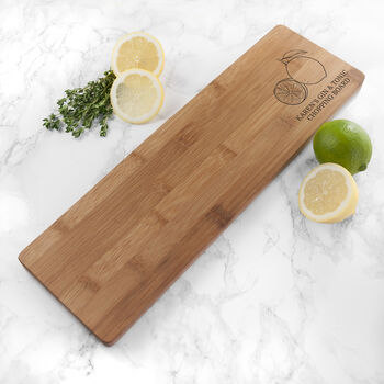 Personalised Gin And Tonic Bamboo Chopping Board, 4 of 4