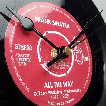 Personalised Vinyl Record Clock, 8 of 10