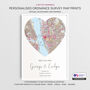 Where We Met Ordnance Survey Explorer Personalised Map Print Couples Valentines Gift, thumbnail 1 of 12