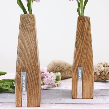 Two Personalised Wooden Vases, 4 of 12