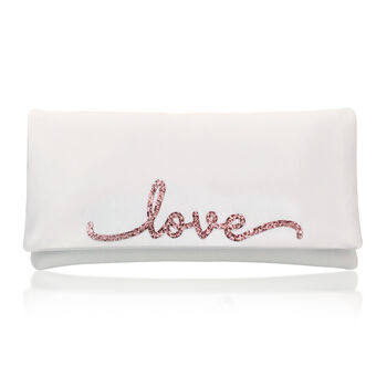Love Bridal Clutch With Flourish Font, 2 of 5
