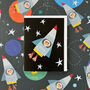 Mini Spaceman Greetings Card, thumbnail 1 of 5