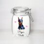 Personalised Doberman Kilner Style Dog Treat Jar, thumbnail 2 of 2