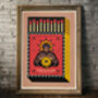 Fortune Teller Matchbox Art Print Poster, thumbnail 1 of 4