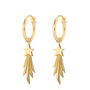 Shooting Star Charm Hoop Earrings, Sterling Silver Or Gold Plated, thumbnail 5 of 6