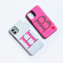 Pink And Mauve Alphabet Personalised Phone Case, thumbnail 2 of 5