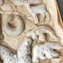 Luxury Irish Linen Festive Polar Bear Christmas Tree Decoration, thumbnail 3 of 6