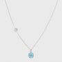 Salina Blue Topaz And Sterling Silver Gemstone Necklace, thumbnail 2 of 4