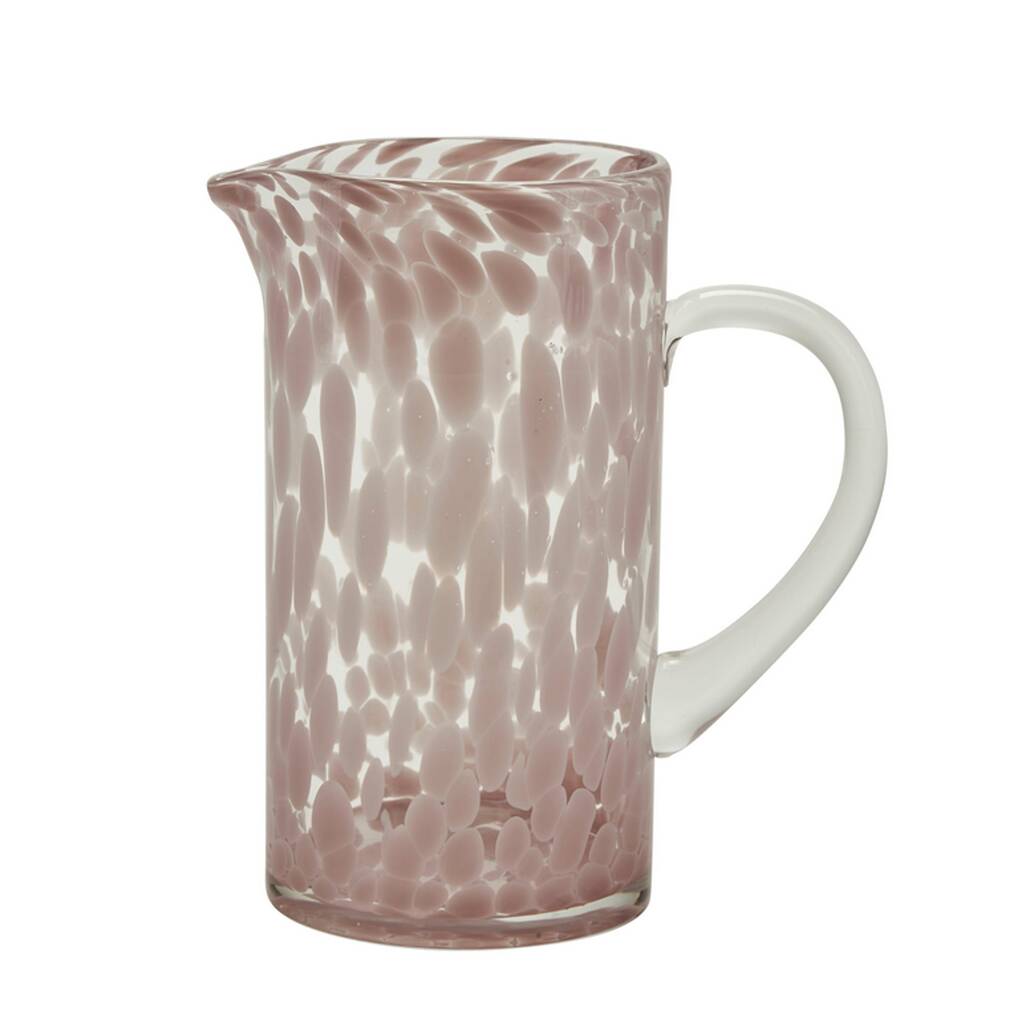 Rose Pink Dotted Jug, 1 of 2