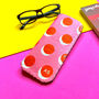 Bold Orange And Pink Polka Dot Glasses Case, thumbnail 3 of 3