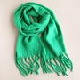 Emerald Green Winter Scarf, thumbnail 2 of 5