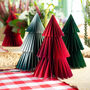 Colourful Folklore Christmas Tree Paper Decorations X Four, thumbnail 1 of 4