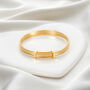 18ct Gold Plated Heritage Christening Bangle, thumbnail 1 of 6