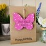 Personalised Best Friend Wooden Butterfly Birthday Card, thumbnail 1 of 5
