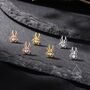 Tiny Stag Beetle Stud Earrings In Sterling Silver, thumbnail 5 of 10
