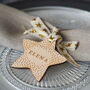 Personalised Engraved Star Wooden Place Setting, thumbnail 1 of 3
