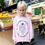 Thanks A Bunch Unisex Pink Fruit Logo Sweatshirt, thumbnail 2 of 5