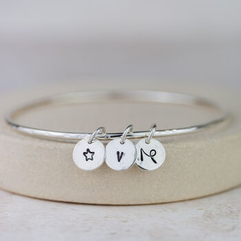 Sterling Silver Dinky Charm Bangle, 4 of 7