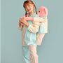 Kika Hug Me Multicolor Pyjama Set With Matching Mega Size Teddy Bear, thumbnail 1 of 4