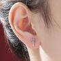 Mismatched Ankh And Eye Of Horus Stud Earrings In Sterling Silver, thumbnail 5 of 12