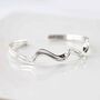 Sterling Silver Surf Cuff Bangle, thumbnail 1 of 8