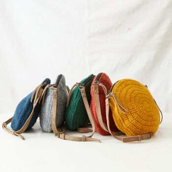 Fair Trade Crochet Boho Circle Cross Body Handbag, 3 of 4