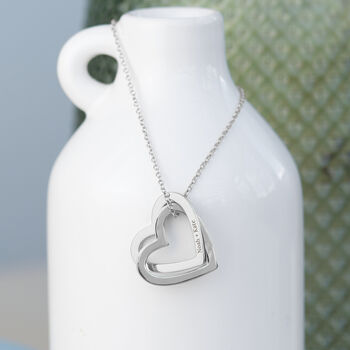 Personalised Entwined Hearts Necklace, 5 of 10