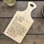 Personalised Hand Written Recipe Paddle Board, thumbnail 2 of 5