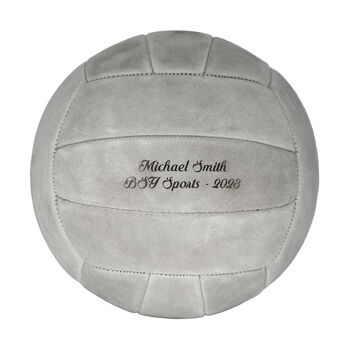 Personalised Engraved Hand Sewn Suede Leather Football Ball Size Five, 4 of 12