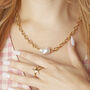 Baroque Pearl Textured Chunky Chain Necklace, thumbnail 1 of 7