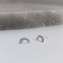 Sterling Silver Rainbow Stud Earrings, thumbnail 1 of 7